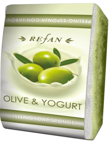 PEELING SOAP-SPONGE OLIVE & YOGURT