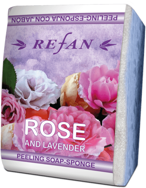PEELING SPUGNA-SAPONE –LAVANDA E ROSA