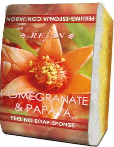 Melagrana e Papaya Peeling spugna-sapone