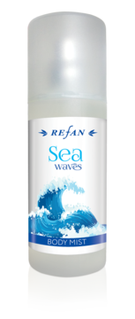 Spray corpo profuma la pelle di una fragranza piacevole e marina