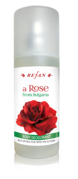 DEODORANTE "A ROSE FROM BULGARIA" REFAN con acqua naturale di Rosa e glicerina