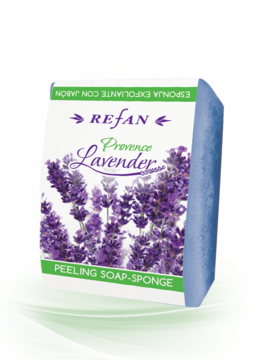 Sapone-spugna peeling Provence Lavender Refan